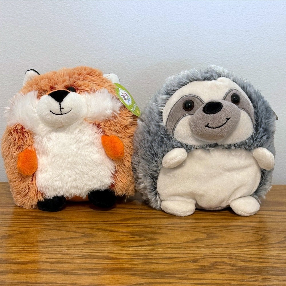 Spark Create Imagine Plush Animal Set Fox and Sloth‎ Stuffed Toys 2pc